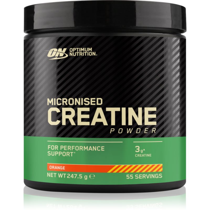 Optimum Nutrition Micronised Creatine Powder podpora sportovního výkonu příchuť Orange 247.5 g