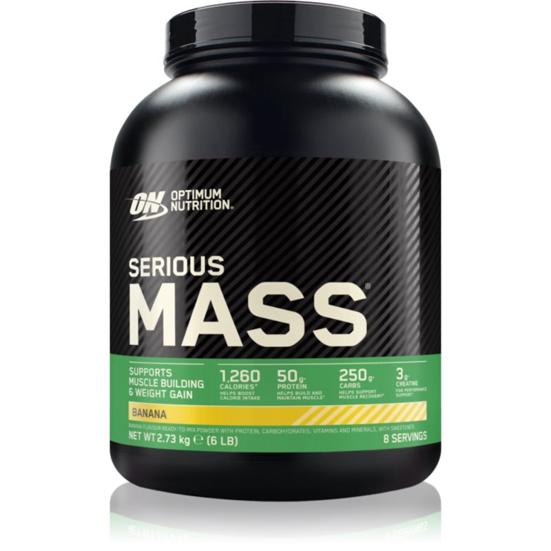 Optimum Nutrition Serious MASS Protein zur Förderung des Aufbaus von Muskelmasse Geschmack Banana 2730 g