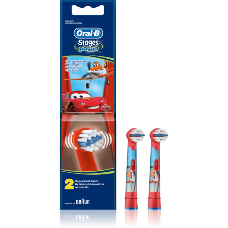 

Oral B Stages Power EB10 Cars змінні головки для зубної щітки 2 шт Extra Soft