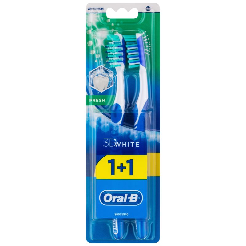 

Oral B 3D White Fresh зубні щіточки medium Blue & Blue