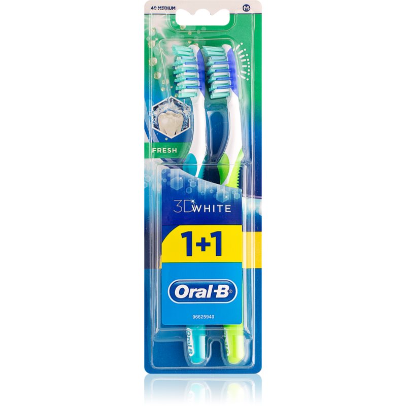 

Oral B 3D White Fresh зубні щіточки medium 2 шт