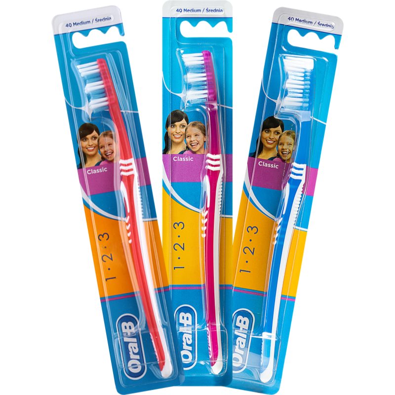 Oral B 1-2-3 Classic Care Toothbrush Medium 1 Pc