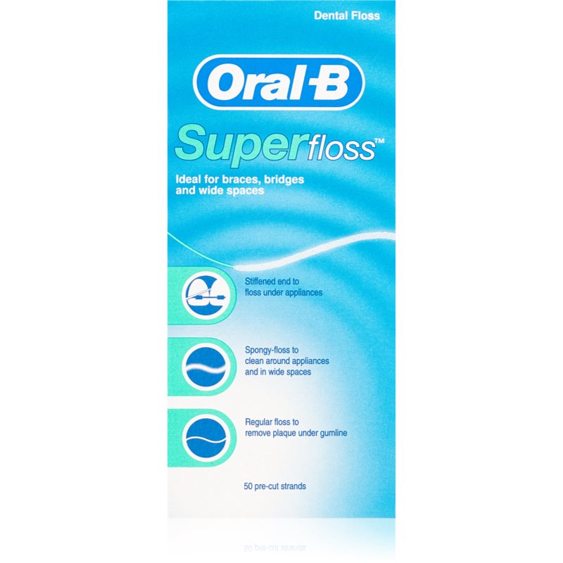 

Oral B Super Floss зубна нитка для скоб та імплантантів