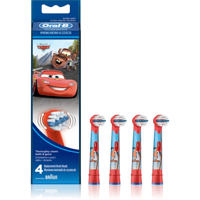 

Oral B Stages Power EB10 Cars змінні головки для зубної щітки 4 шт Extra Soft