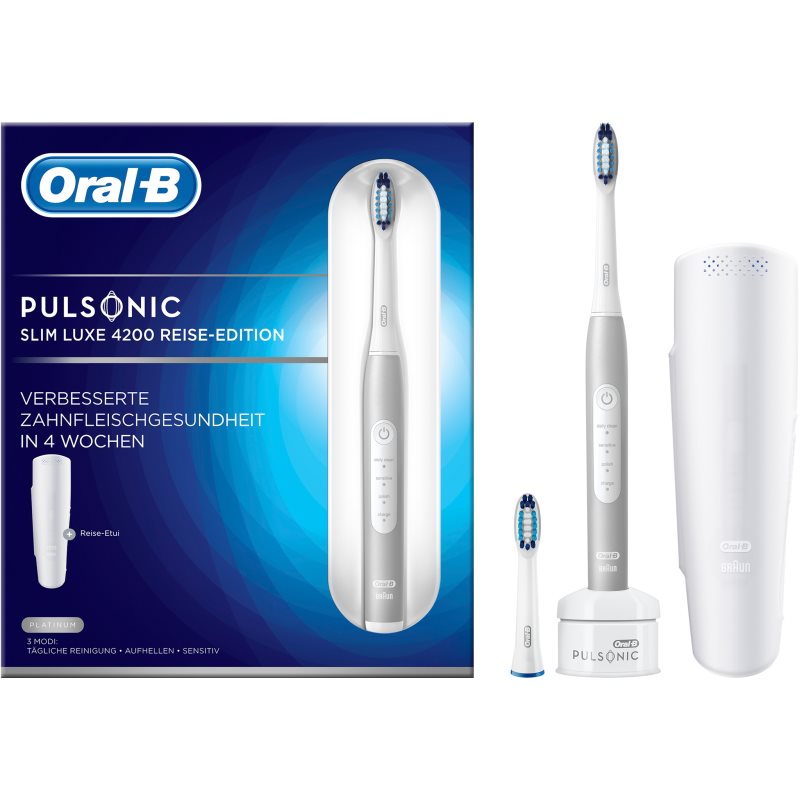 

Oral B Pulsonic Slim Luxe 4200 Platinum електрична зубна щітка S411.523.3X