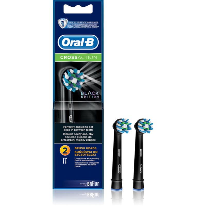 

Oral B Cross Action EB 50 Black змінні головки для зубної щітки 2 кс