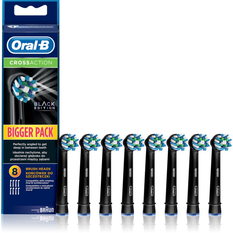 

Oral B Cross Action EB 50 Black змінні головки для зубної щітки 8 кс