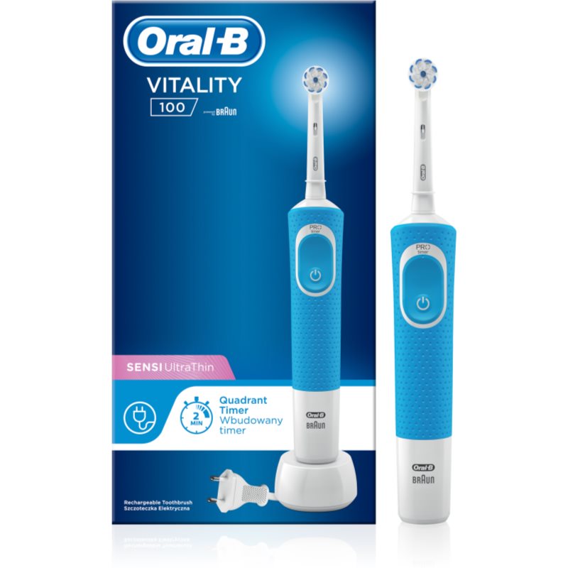 Oral B Vitality 100 Sensi UltraThin D100.413.1 Blue elektrický zubní kartáček