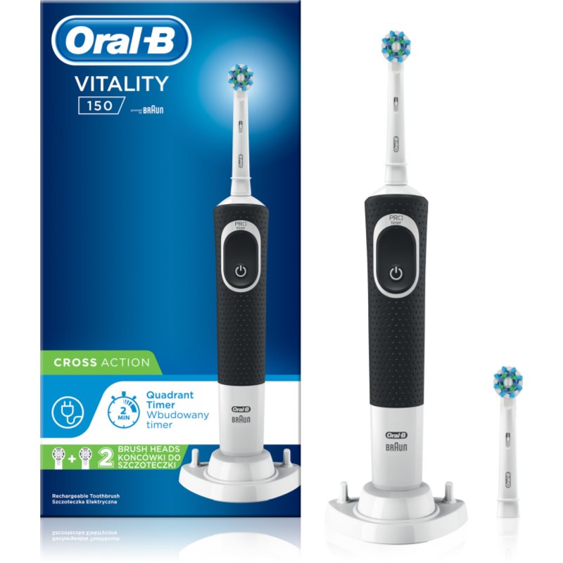 

Oral B Vitality 150 Cross Action D100.424.1 Black електрична зубна щітка D100.424.1