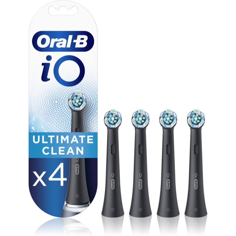 Oral B IO Ultimate Clean Toothbrush Replacement Heads Black 4 Pc