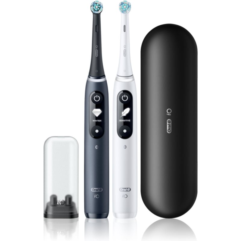 Oral B IO 7 DUO Electric Toothbrush + 2 Replacement Heads Black & White