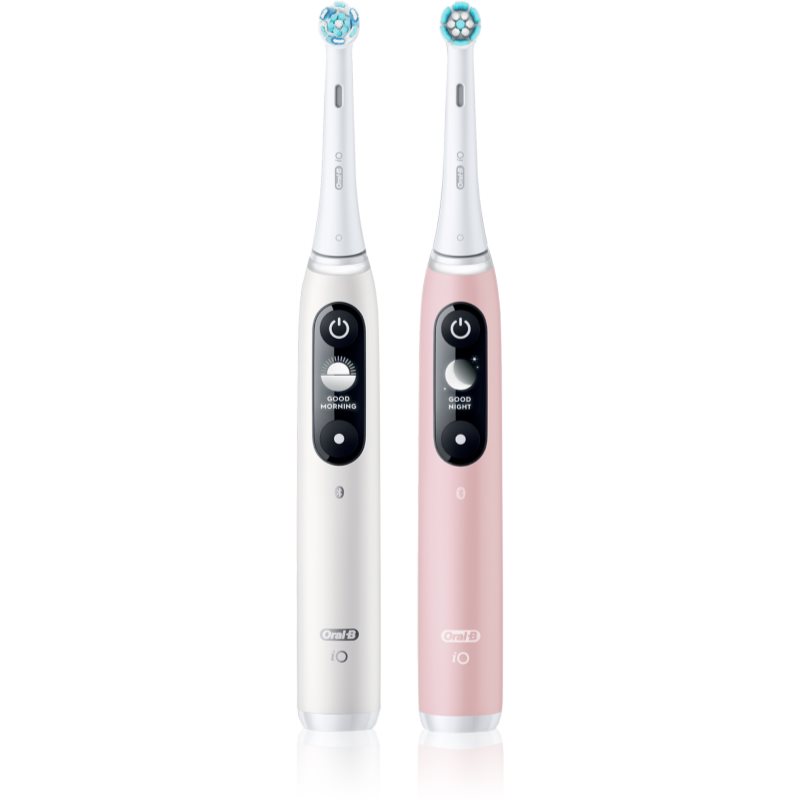Oral B IO6 DUO Electric Toothbrush White & Pink Sand 2 Pc