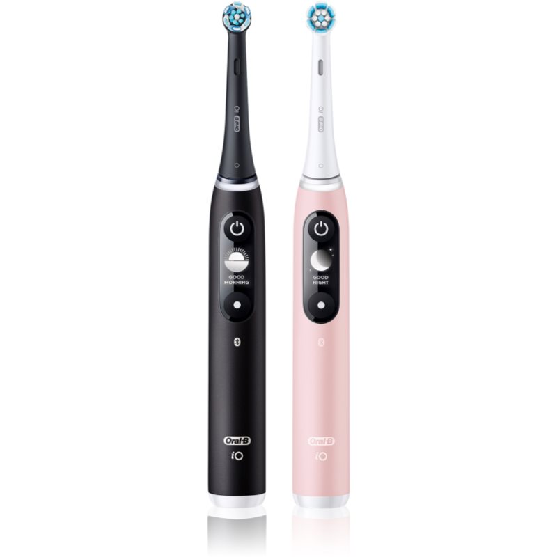 Oral B IO6 DUO Electric Toothbrush Black & Pink Sand 2 Pc