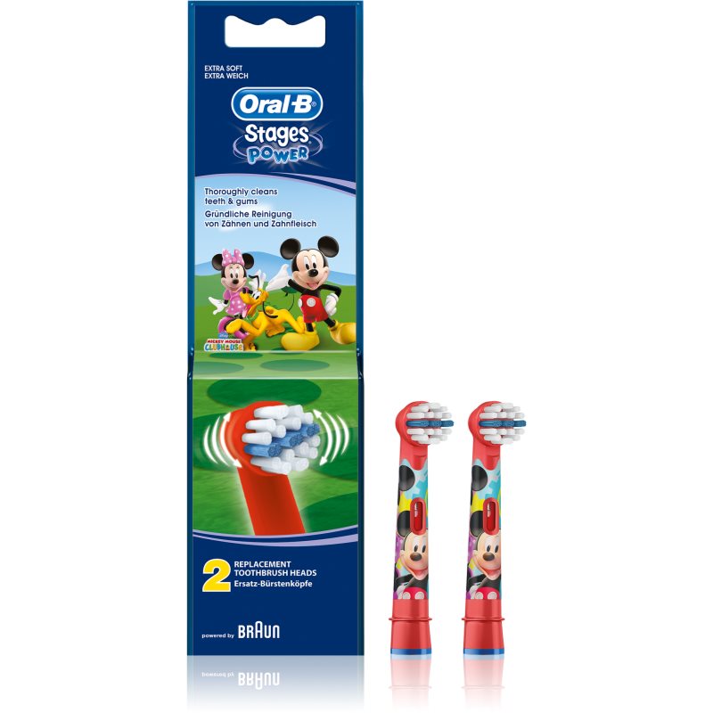 

Oral B Stages Power EB10 Mickey Mouse змінні головки для зубної щітки екстра м'яка