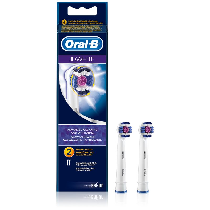 

Oral B 3D White EB 18 змінні головки для зубної щітки 2 шт