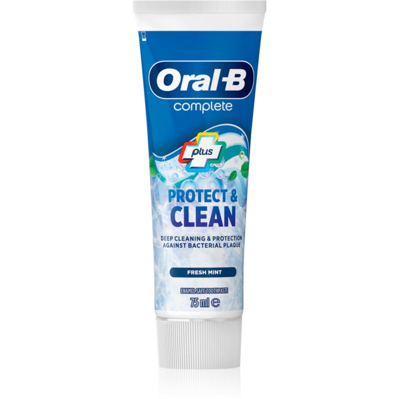Oral B Complete Plus Mouth Wash dantų pasta, suteikianti gaivų burnos kvapą Mint 75 ml