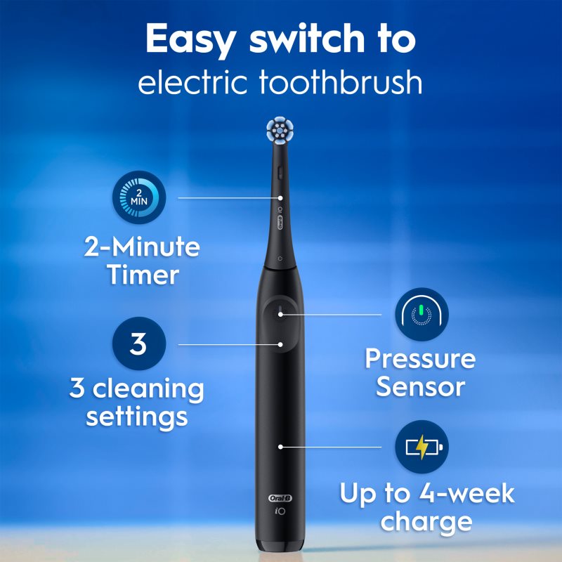 Oral-B iO2 Clean & Gentle elektrický zubní kartáček s pouzdrem DUO BALENÍ Matt Black & Forest Green (obrázek 3)