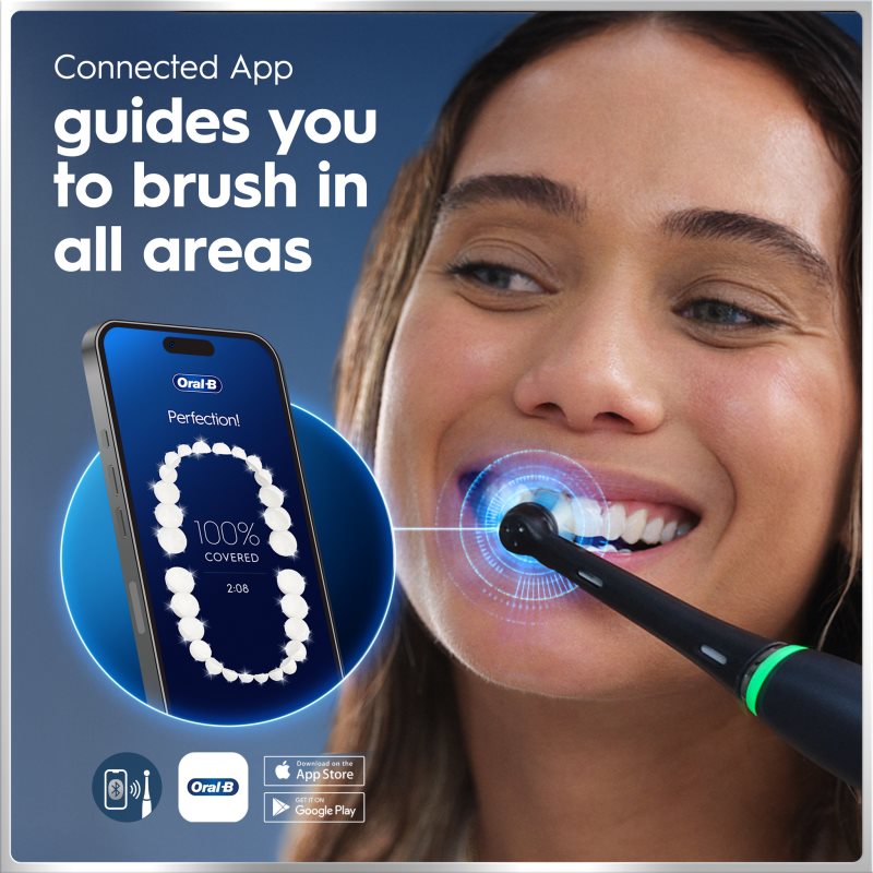 Oral-B iO6 Connected Coach elektrická zubná kefka s puzdrom DUOBALENIE 2 ks