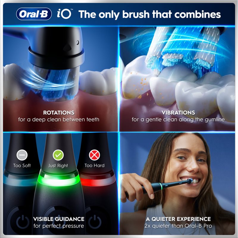 Oral-B iO6 Connected Coach elektrická zubná kefka s puzdrom DUOBALENIE 2 ks