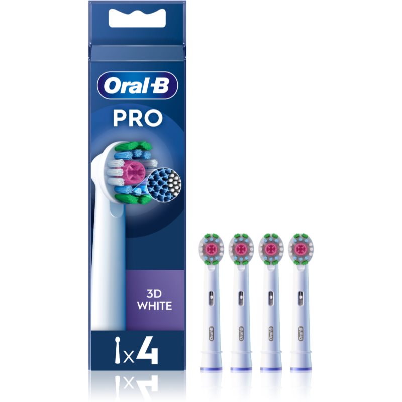 Oral B PRO 3D White têtes de remplacement pour brosse à dents 4 pcs unisex