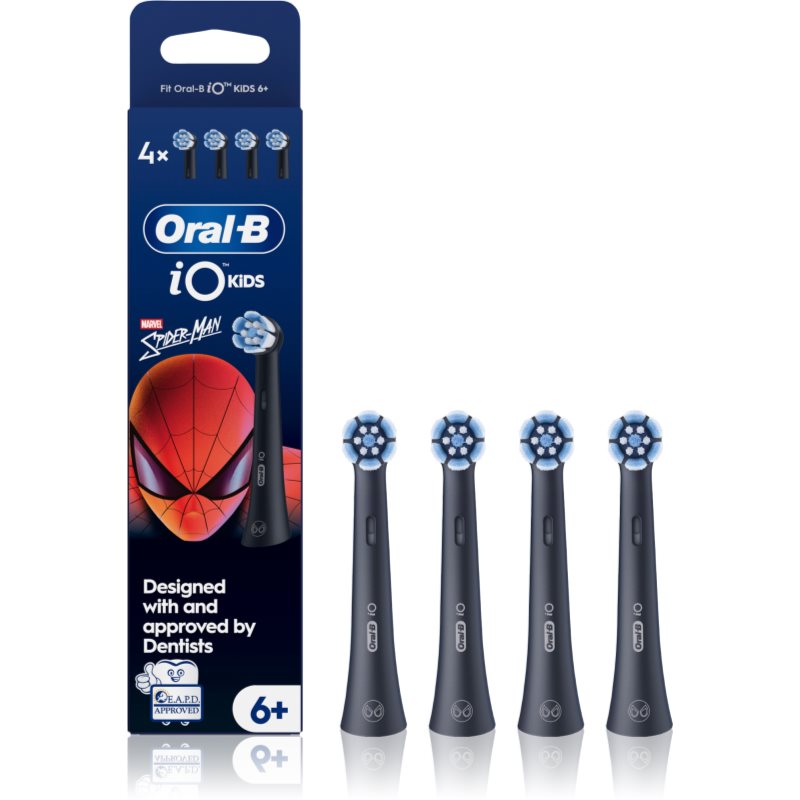 Oral-B iO Kids Marvel Spiderman Ersatzkopf für Zahnbürste für Kinder ab 6 Jahren 4 St.