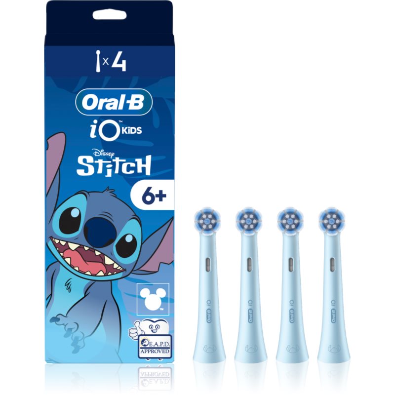 Oral-B iO Kids Disney Stitch Ersatzkopf für Zahnbürste für Kinder ab 6 Jahren 4 St.