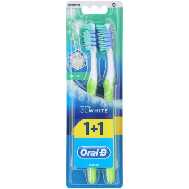 

Oral B 3D White Fresh зубні щіточки medium Green & Green