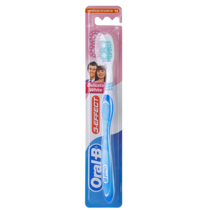 

Oral B 3-Effect Delicate White зубна щітка середньої жорсткості