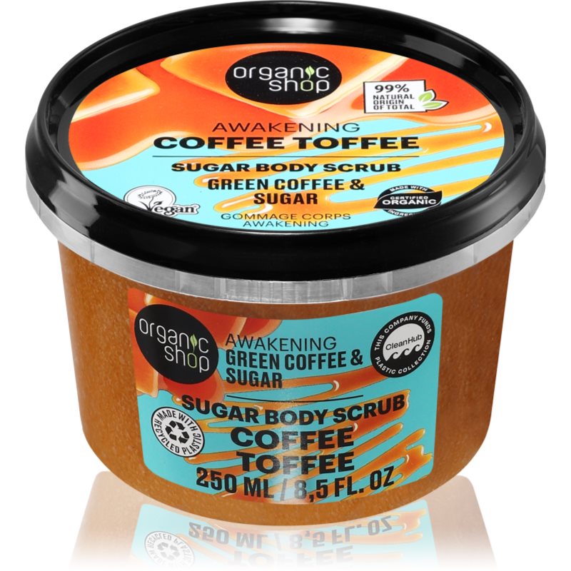 Organic Shop Coffee Toffee Körperpeeling mit anregender Wirkung 250 ml