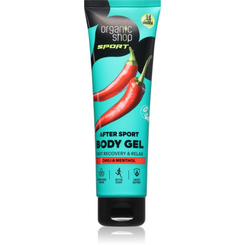 Organic Shop Sport Chili & Menthol Želeja ķermenim nogurušiem muskuļiem 75 ml