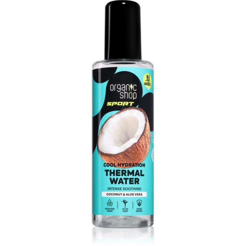 Organic Shop Sport Coconut & Aloe Vera термална вода с хидратиращ ефект 200 мл.