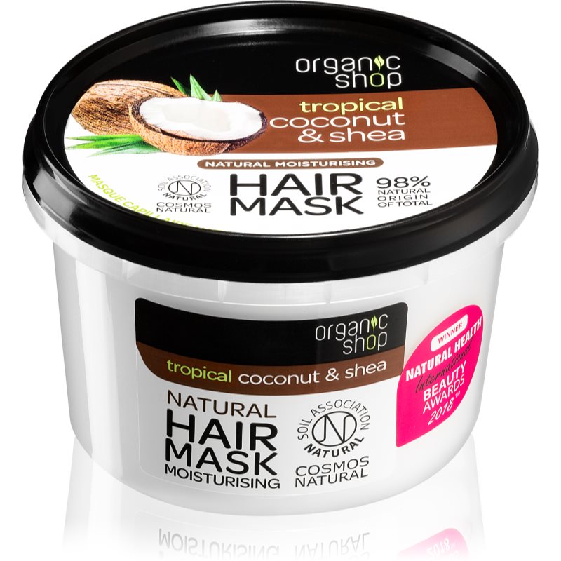 Organic Shop Natural Coconut & Shea intensive Haarmaske mit feuchtigkeitsspendender Wirkung 250 ml