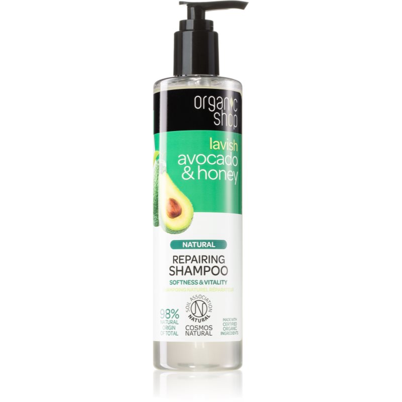 E-shop Organic Shop Natural Avocado & Honey regenerační šampon pro suché a poškozené vlasy 280 ml