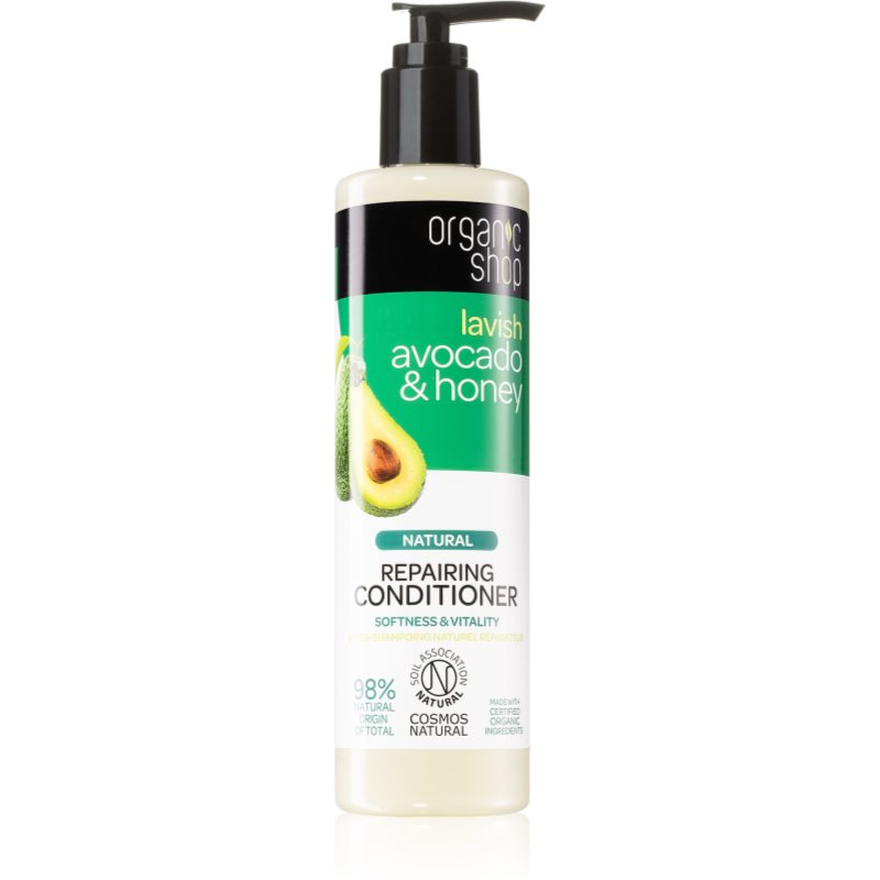 E-shop Organic Shop Natural Avocado & Honey regenerační kondicionér pro suché a poškozené vlasy 280 ml