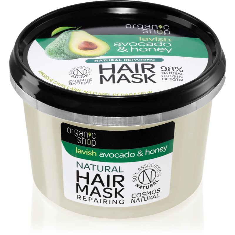 E-shop Organic Shop Natural Avocado & Honey regenerační maska na vlasy 250 ml