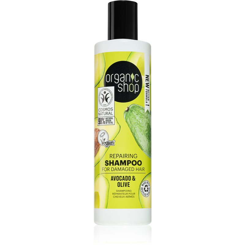 E-shop Organic Shop Avocado & Olive obnovující šampon pro poškozené vlasy 280 ml