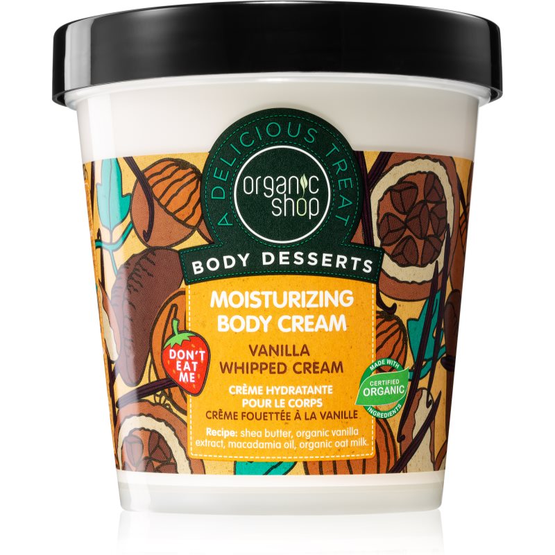 E-shop Organic Shop Body Desserts Vanilla hydratační tělový krém 450 ml