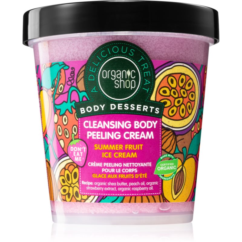 Organic Shop Body Desserts Summer Fruit Ice Cream Cleansing Scrub Cream 450 ml
