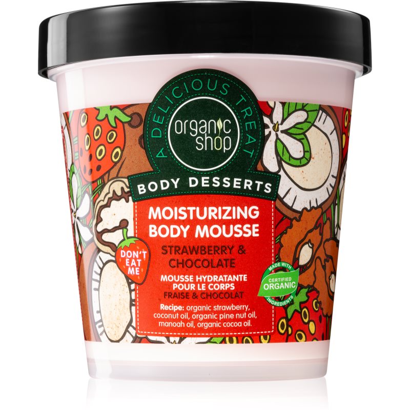 E-shop Organic Shop Body Desserts Strawberry & Chocolate tělová pěna s hydratačním účinkem 450 ml