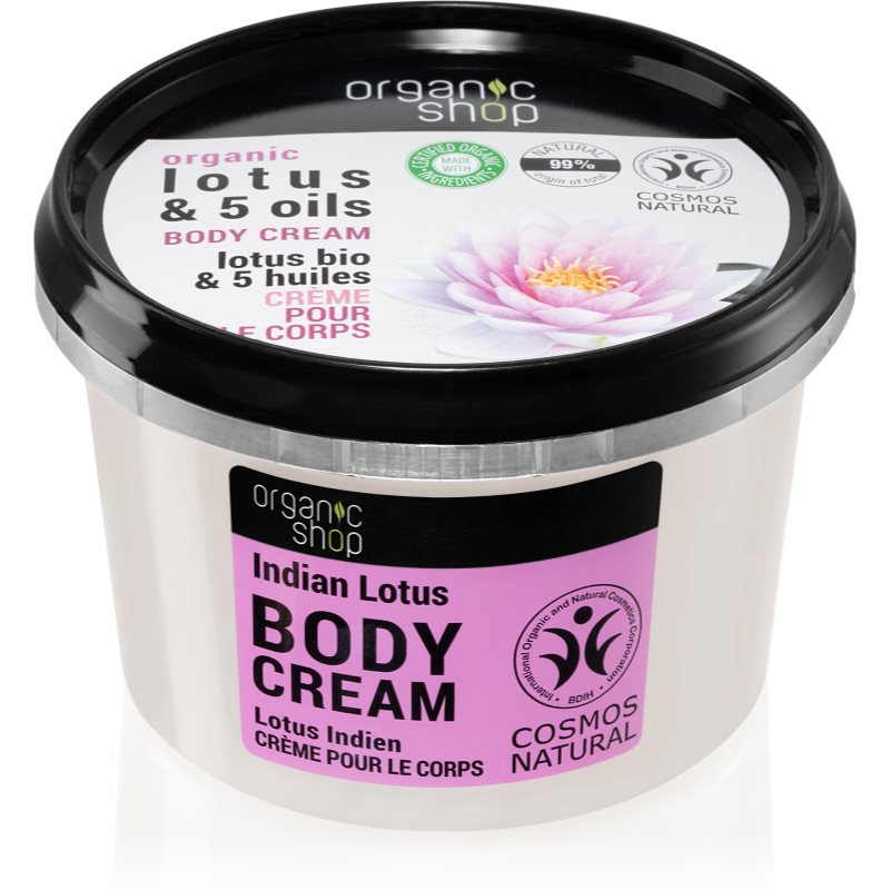 E-shop Organic Shop Organic Lotus & 5 Oils pečující tělový krém 250 ml