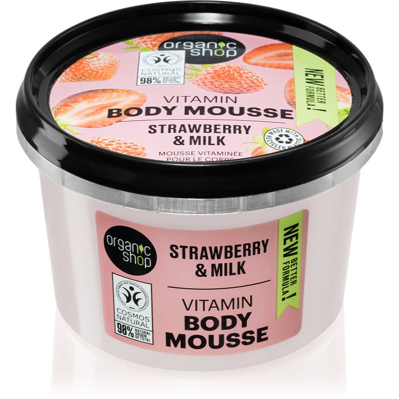 E-shop Organic Shop Strawberry & Milk tělová pěna 250 ml