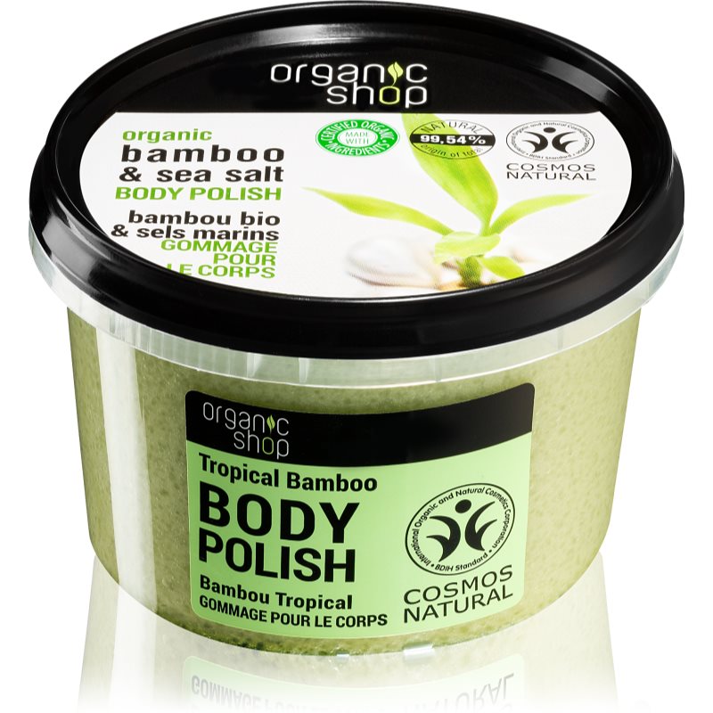 Organic Shop Organic Bamboo & Sea Salt energijski piling za telo 250 ml