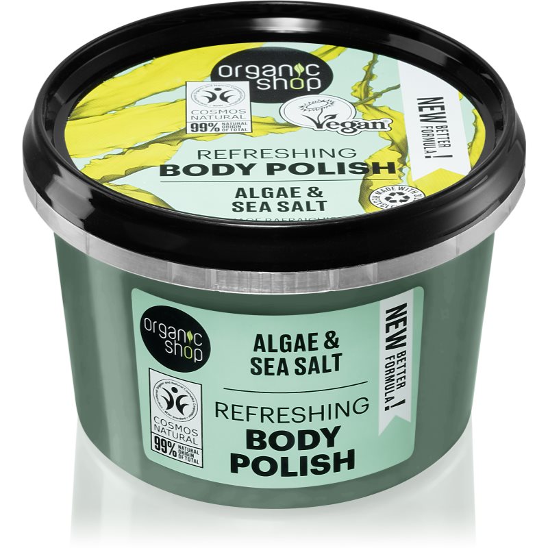 E-shop Organic Shop Algae & Sea Salt tělový peeling 250 ml