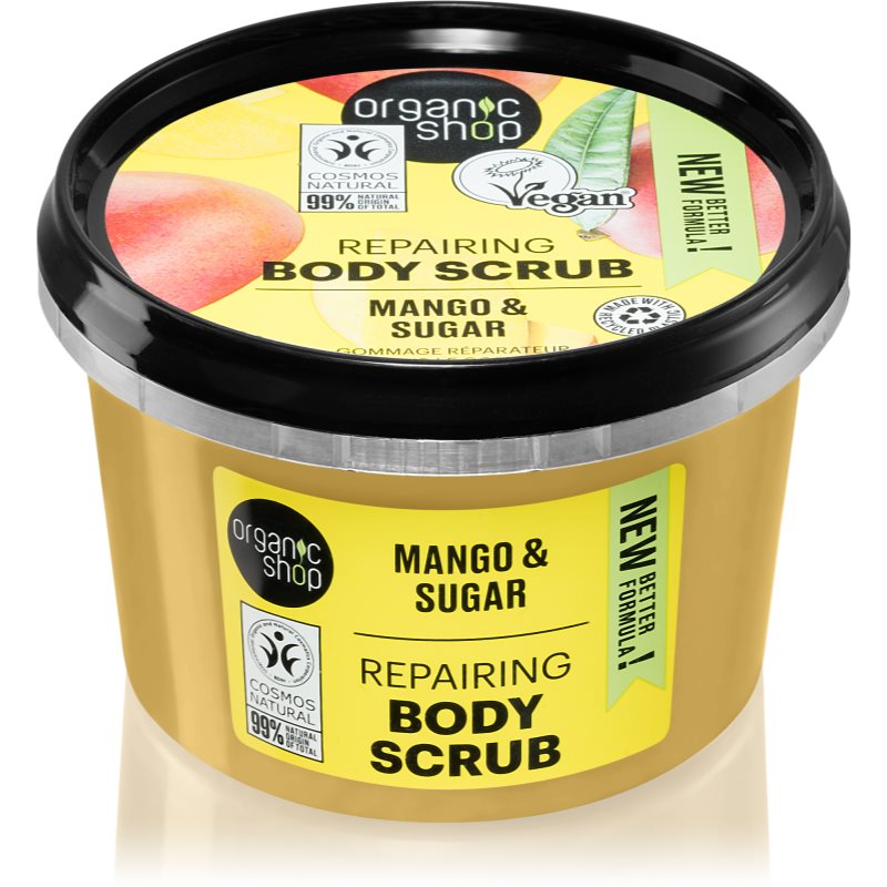 Organic Shop Mango & Sugar telový peeling pre hodvábnu pokožku 250 ml