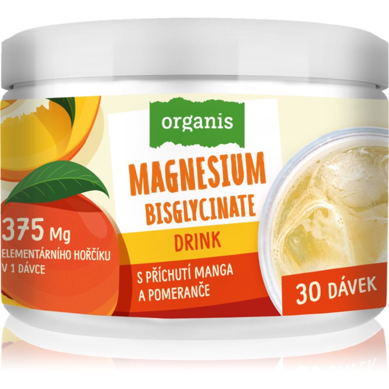 Organis Magnesium Bisgl.Drink mango a pomer.102g