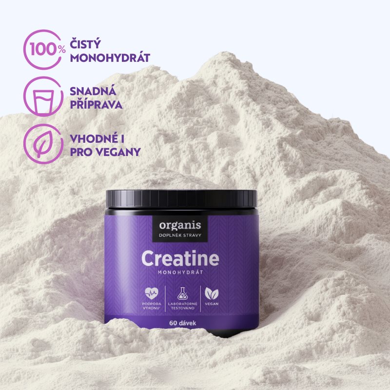 Organis Creatine Monohydrate prášek pro podporu sportovního výkonu 300 g (obrázek 4)