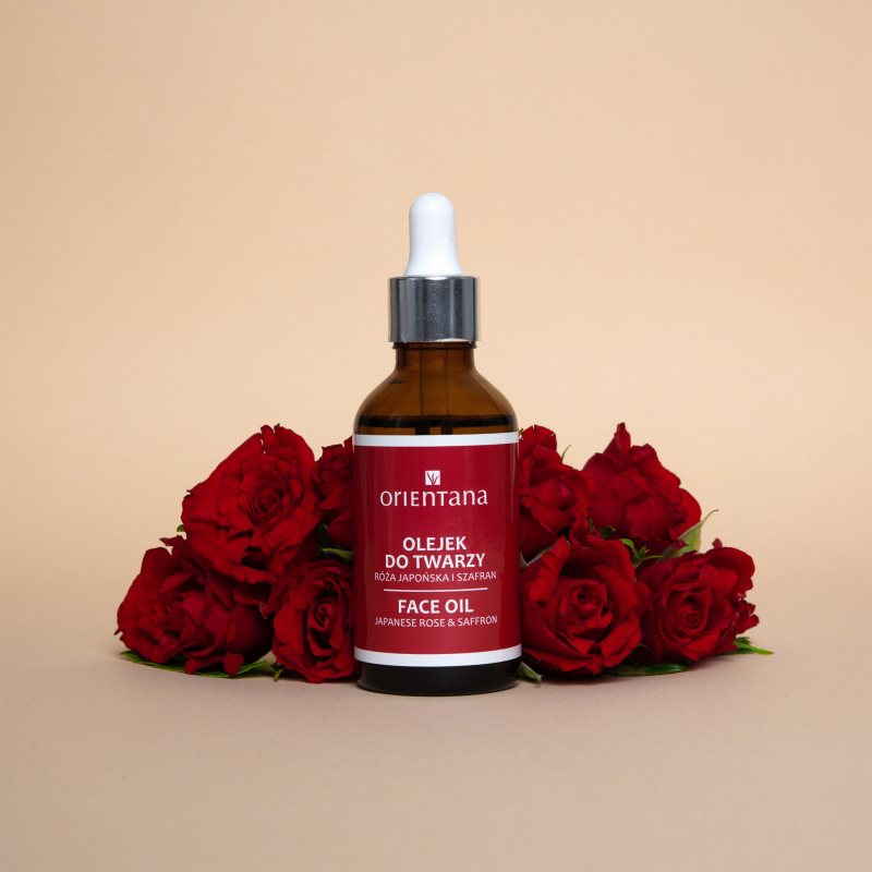Orientana Japanese Rose & Saffron Face Oil Rejuvenating Facial Oil 50 Ml