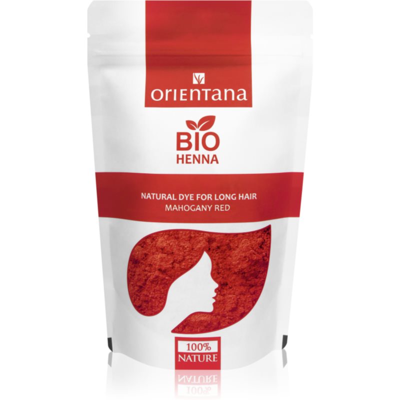 E-shop Orientana Bio Henna Long Hair pečující barva na vlasy odstín Mahogany Red 100 g