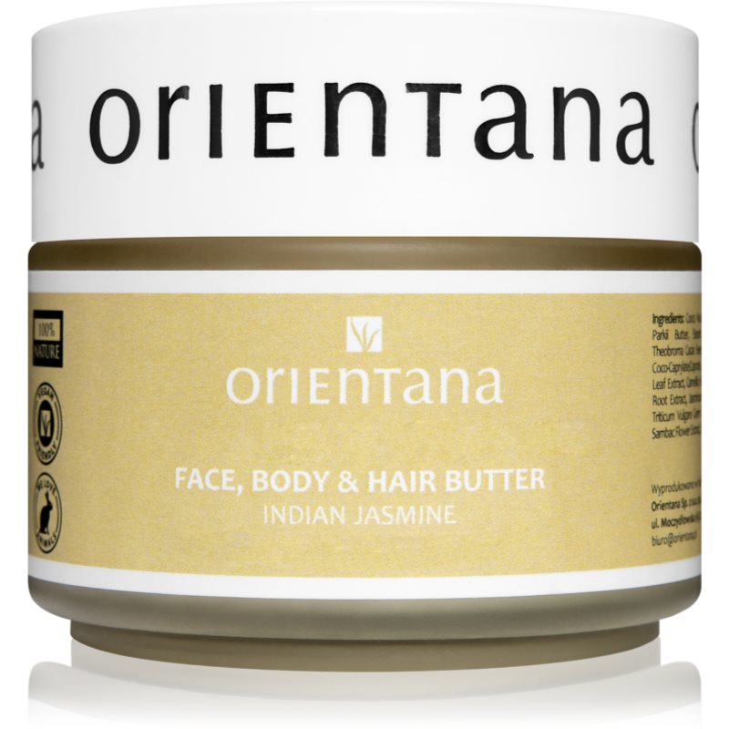 Orientana Indian Jasmine tiefenwirksame nährende Butter für Gesicht, Körper und Haare 100 g