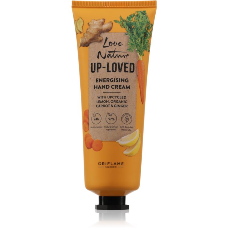 Oriflame Love Nature Up-Loved Upcycled Lemon & Organic Carrot & Ginger feuchtigkeitsspendende Creme für die Hände 75 ml